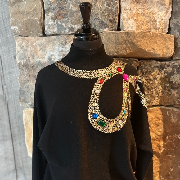 Lily Rubin Sweaters - Lily Rubin VINTAGE Embellished 100% wool  sweater